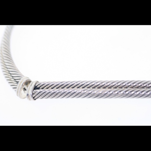 David Yurman 925 18k Cable Heart Necklace - Picture 7 of 10